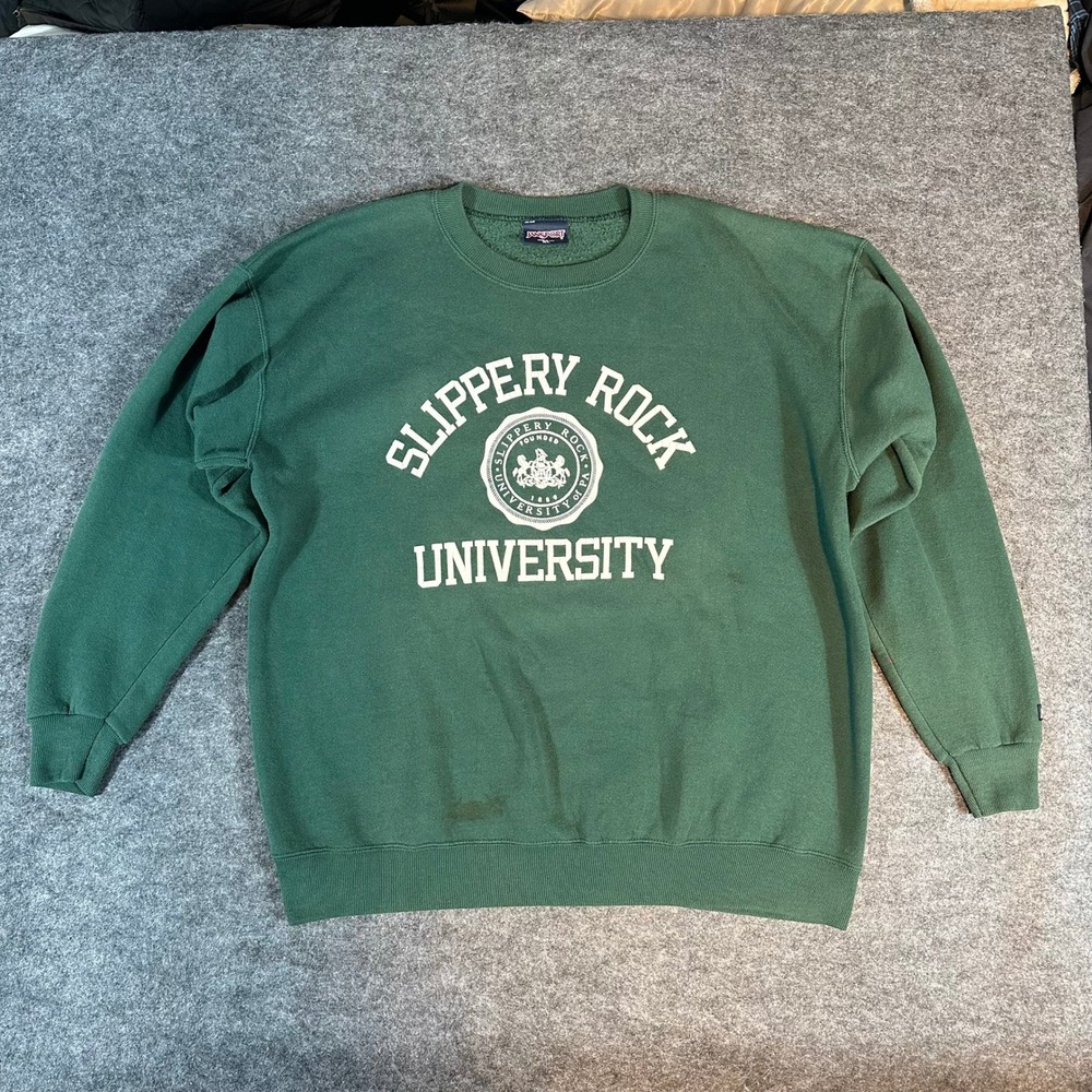 Vintage 90s‎ Jansport Slippery Rock University Sweatshirt Mens XL Made in USA